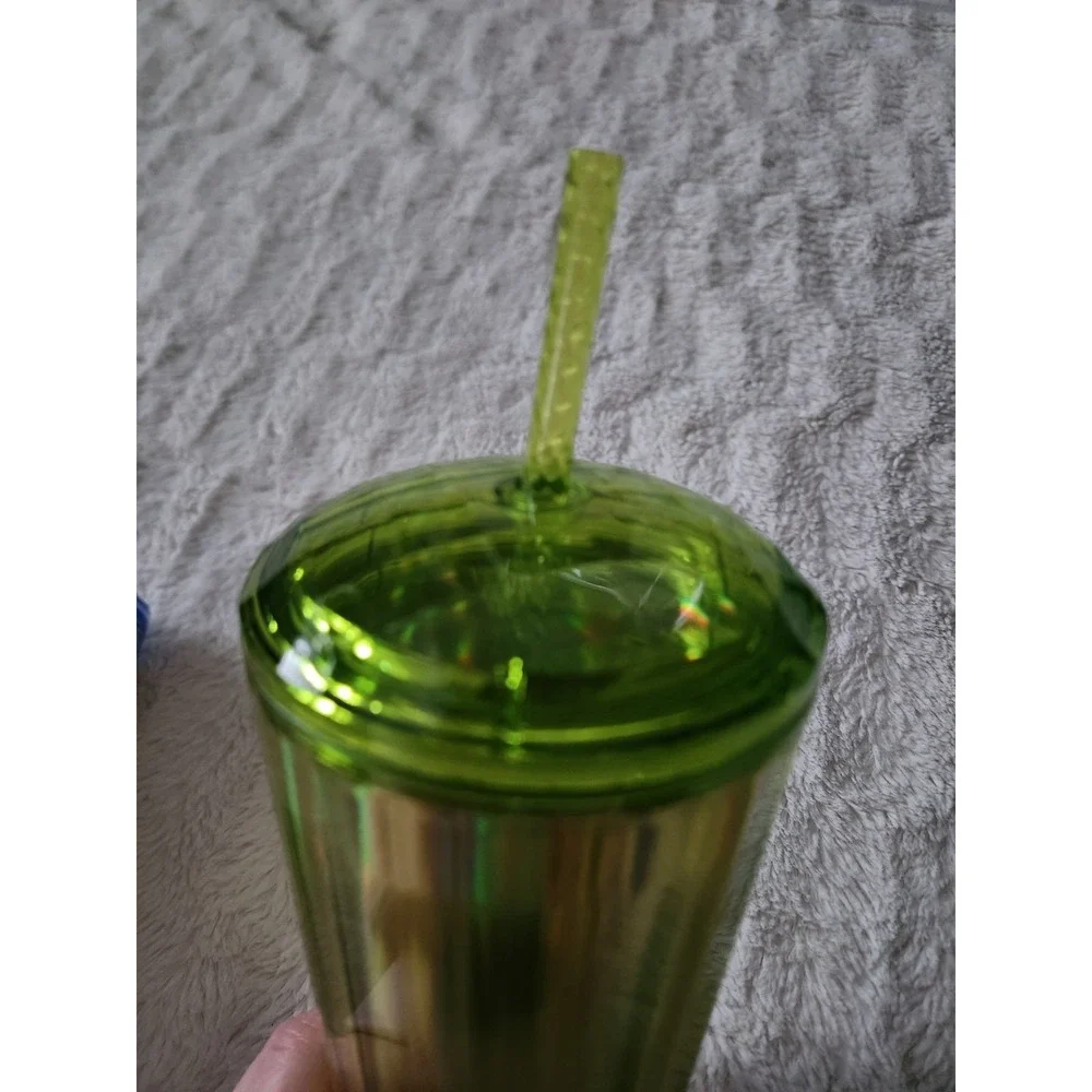 Starbucks Iridescent‎ Hologram Dome And Lime Green Dome Venti 24 Fl Oz Cold Cup